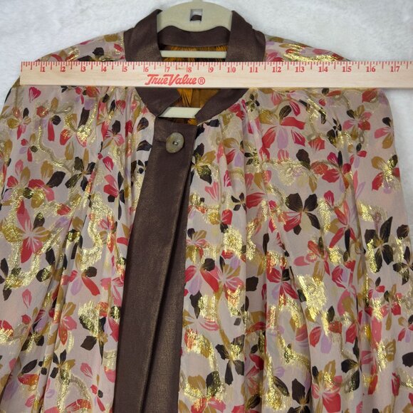 A0001 Diane Von Furstenberg Hadini Reversible Floral & Animal Print Coat Size 8 - Picture 6 of 16
